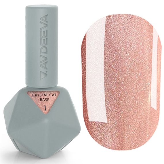 База для нігтів Victoria Avdeeva Crystal Cat Base 01 (рожеве золото з ефектом котячого ока) 12 мл HEMA & TPO FREE | Зображення 3
