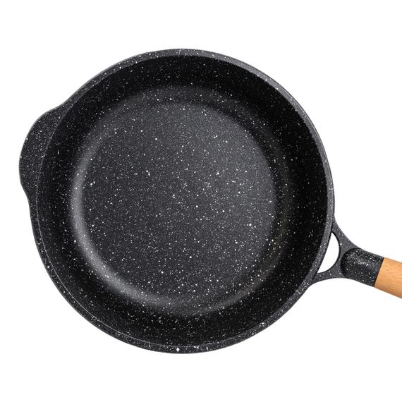 Алюмінієвий сотейник 4,3 л мармуровий з антипригарним покриттям Ø 28 см чорний MGC | Зображення 1