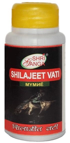 Шиладжит Вати (Мумие) Шри Ганга, Shilajeet Vati Shri Ganga, 50GM-150TAB