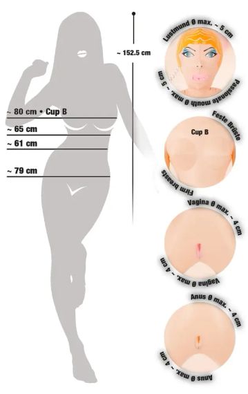 Надувна секс лялька ВОГОНЬ (руда) sexstyle | Зображення 11