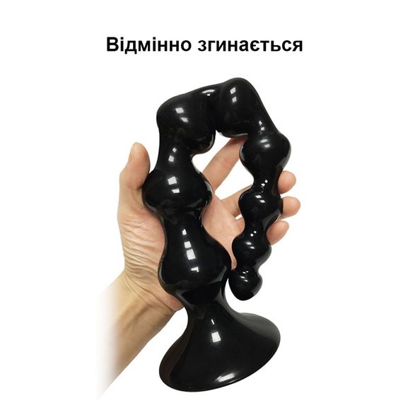 Длинная анальная цепочка с присоской 36*5,3 см | Зображення 4