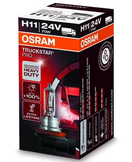 Лампа H11 24V 70W PGJ19-2 TRUCKSTAR PRO OSRAM 64216TSP-FS