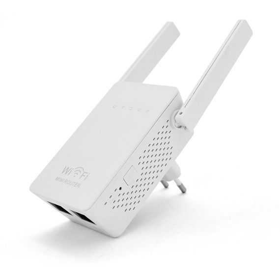 Усилитель WiFi сигнала с 2-мя встроенными антеннами LV-WR02ES, питание 220V, BOX