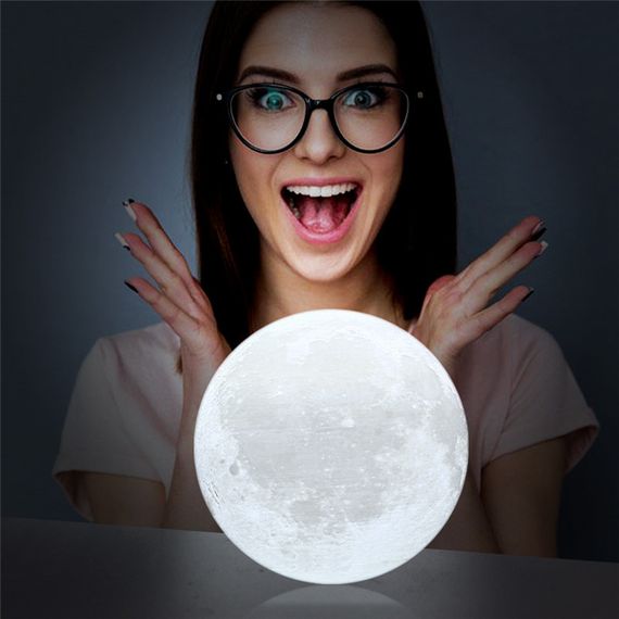 Дитячий нічник-світильник "Луна" 15 см 16 кольорів. Пульт ДУ 3DTOYSLAMP | Зображення 4
