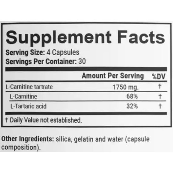 Карнитин En`vie Lab L-Carnitine "MINUS" 1750 mg 30 Caps | Зображення 1