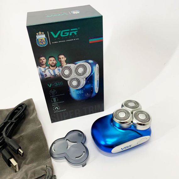 Портативная мужская бритва на аккумуляторе VGR, Водонепроницаемая электробритва для бритья IJ-81 | Зображення 4