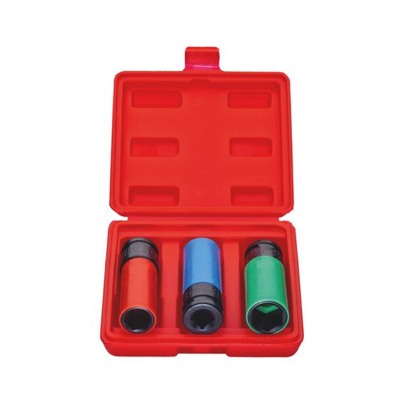 Головки ударні торцеві в наборі 1/2 дюйма, 3 шт.