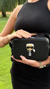 Жіноча сумка клатч Karl Lagerfeld 20*13*8 чорна