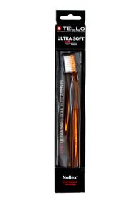 Зубна щітка Tello 6240 Ultra Soft Black, d 0.10 mm, помаранчева