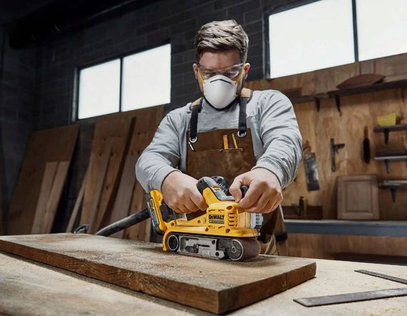 Стрічкова акумуляторна шліфмашина DeWalt без АКБ та ЗП DCW220N | Зображення 3