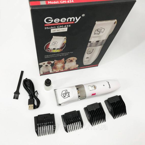 Машинка для стрижки шерсті різних порід, Тример для кішок з насадками Машинка стрижки котів UI-29 | Зображення 2