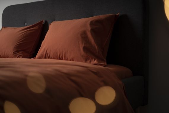 Комплект постільної білизни SoundSleep Stonewash Adriatic Orange євро цегляний (92670587) | Зображення 3