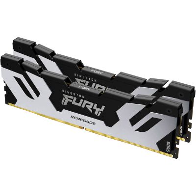 Модуль памяти для компьютера DDR5 32GB (2x16GB) 7600 MHz Renegade Silver XMP Kingston Fury (ex.HyperX) (KF576C38RSK2-32) | Зображення 1