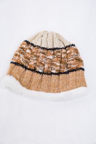 Дитяча шапка, бежево-коричневого кольору, з вовни, 167R7777