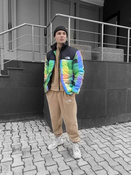 Різнобарвна тепла куртка The North Face | 7-450 | Зображення 1