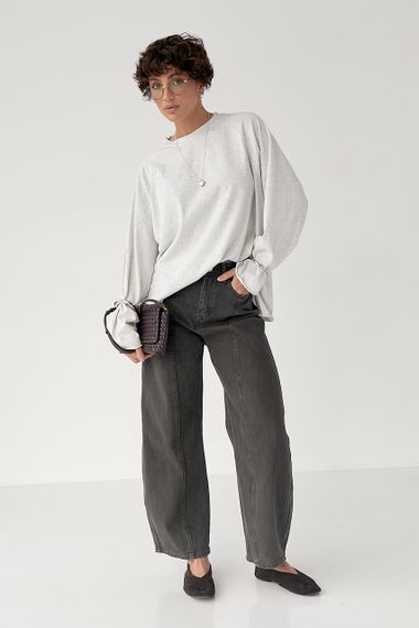 Котонові штани багі - темно-сірий цвет, S (є розміри) | Зображення 2