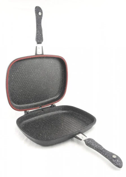 Сковорода гриль для стейков А-Плюс 32 см с антипригарным покрытием двухсторонняя | Зображення 2