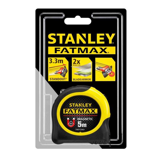 Рулетка измерительная FatMax Blade Armorдлиной 5 м, шириной 32 мм, магнитная STANLEY FMHT0-33864 | Зображення 3