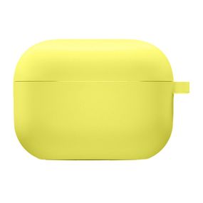 Силіконовий футляр з мікрофіброю для навушників Airpods 4 Жовтий / Bright Yellow