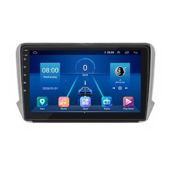 Штатная магнитола 10" Lesko для Peugeot 2008 I 2013-2016 6/128Gb 4G Wi-Fi GPS Top Пежо