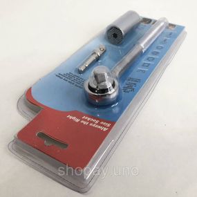 Трещотка с универсальной головкой Instantly Grips any Shape 7-19 мм AS-64
