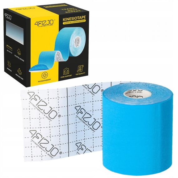 Стрічка кінезіологічна (кінезіо тейп) 4FIZJO 7.5 см x 5 м 4FJ0548 Sky Blue (P-5907739318909) | Зображення 5