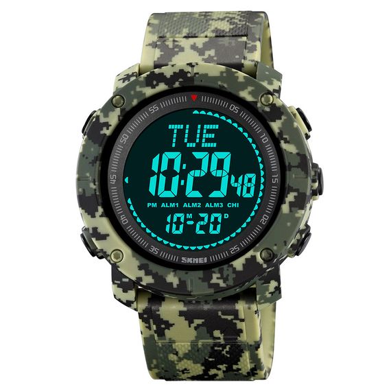 Чоловічий годинник Skmei 2095CMGN Camo Green + Compass | Зображення 1