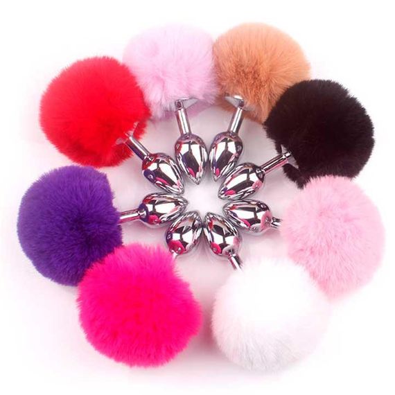 Анальная пробка с хвостиком - Коричневый - 7,5 * 2,8 см – Анальные игрушки | Зображення 4