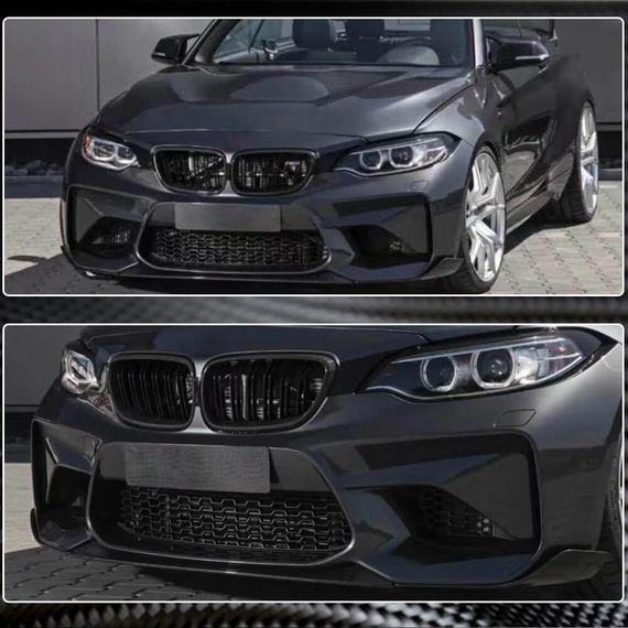 Накладка на передній бампер Lip V4 (для F87 M2, Карбон) для BMW 2 серія F22/23 2014-2021 рр | Зображення 2