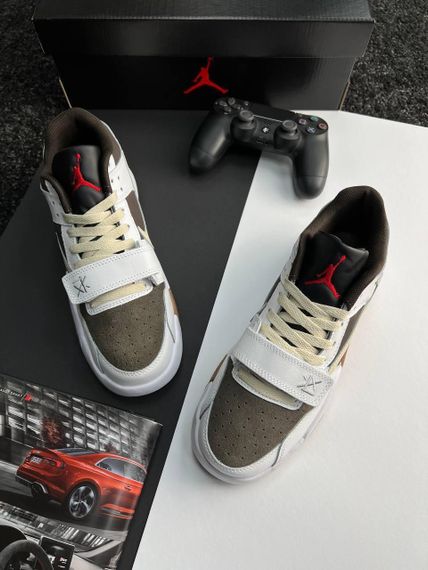 Кроссовки  Air Jordan x Travis Scott “Cut The Check” White Brown Gum , Вьетнам A1396 44 28 | Зображення 7