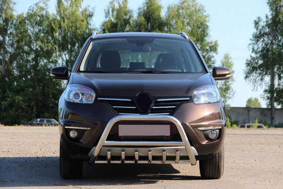 Кенгурятник WT003 (нерж.) для Renault Koleos 2008-2016 рр | Зображення 3
