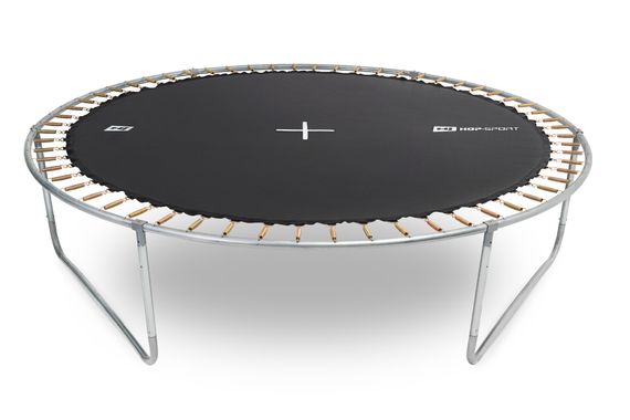 Батут Hop-Sport 10ft (305см) чорно-зелений з внутрішньою сіткою (4 ноги) | Зображення 9