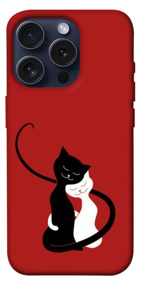 Чохол з картинкою Закохані коти для Apple iPhone 15 Pro (6.1")