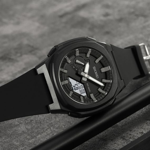 Чоловічий годинник Skmei 2091BKGYWT Black-Grey White | Зображення 3
