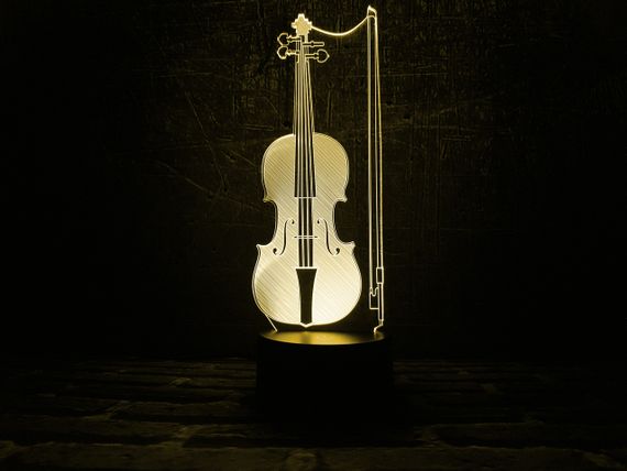 3D светильник ночник с пультом "Скрипка" 3DTOYSLAMP
