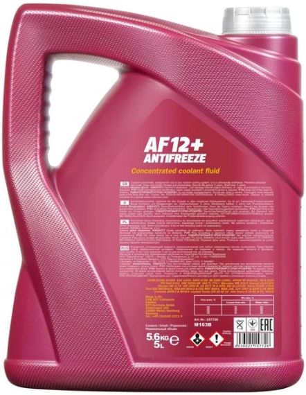 Антифриз КОНЦЕНТРАТ Mannol Antifreeze AF12+ -40 °C 5 л червоний red (MN4112-5) | Зображення 1