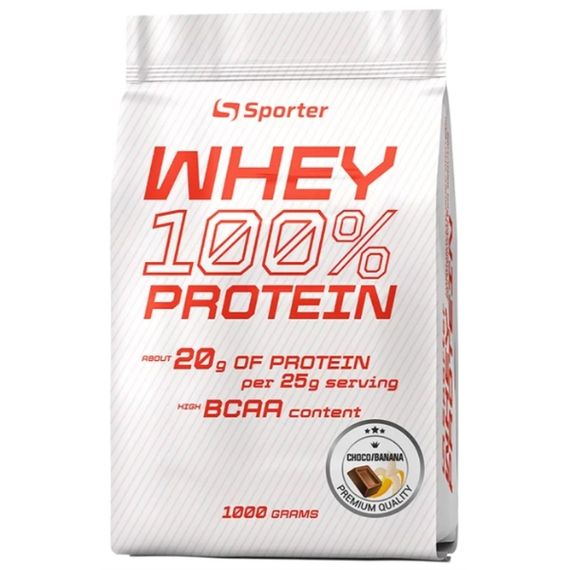 Протеин Sporter Whey 100% Protein 1000 g /40 servings/ Chocolate Banana