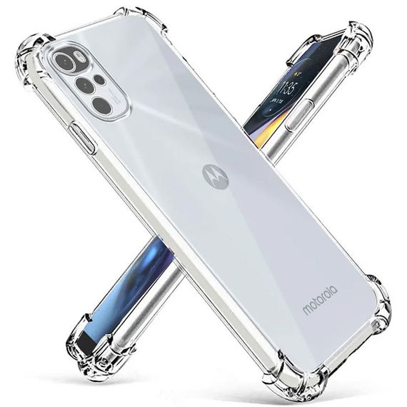 TPU чохол GETMAN Ease logo посилені кути Full Camera для Motorola Moto G22 Безбарвний (прозорий) | Зображення 2