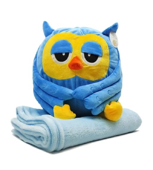 М'яка іграшка Happy Baby Сова плед-подушка трансформер 3 в 1 | Зображення 5