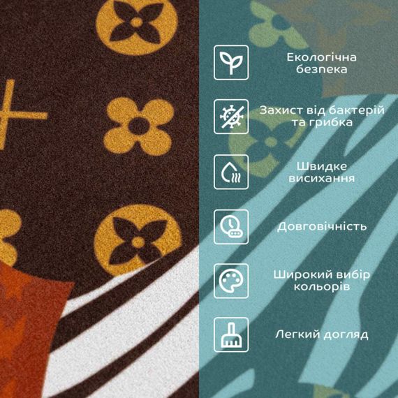 Вологопоглинаючий килимок 38х58х3мм "Щасливий" (D) SW-00001565 | Зображення 3