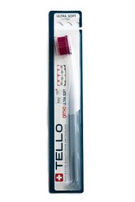 Ортодонтична зубна щітка Tello 4920 Ortho Ultra Soft, d 0.10 mm, малинова
