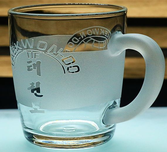 Чашка для чаю води 350 мл з гравіюванням Таеквон-До ІТФ скляна кружка подарунок для спортсмена тренера | Зображення 5