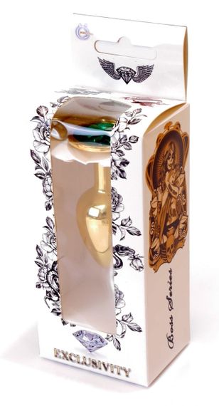Анальний затор Boss Series - Jewellery Gold PLUG Green S, BS6400024 sexstyle | Зображення 6