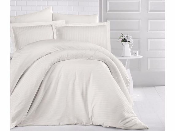 Постільна білизна Clasy Stripe Satin 200х220 Krem