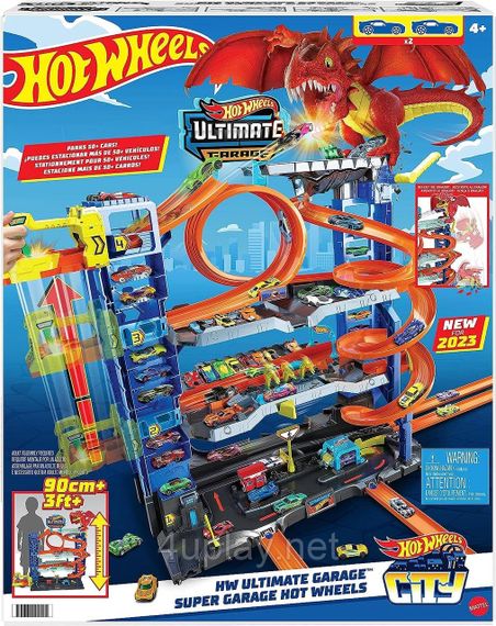 Игровой набор Hot Wheels City Ultimate Garage Хот Вилс Сити Легендарный Гараж с Драконом, лифтом, треком | Зображення 1