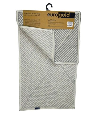 Набір килимків для ванної Eurogold Moana BRT0203 2 предмети сірий | Зображення 1