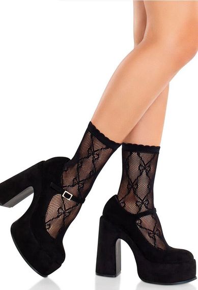 Носочки Leg Avenue Bow Net Anklets sexstyle