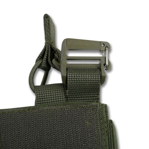 Съемная передняя панель к плитоноске с подсумками под 3 магазина хаки | Зображення 5