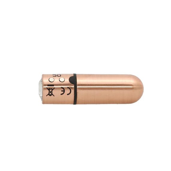 Вибропуля PowerBullet First-Class Bullet 2.5″ with Key Chain Pouch, Rose Gold, 9 режимов вибрации, Розовое | Зображення 2