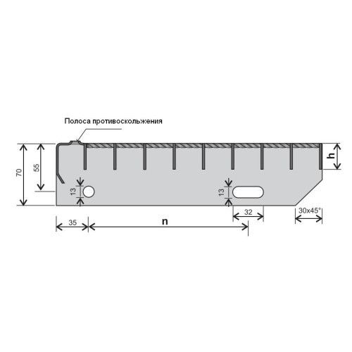 Зварний решітковий настил тип SPSCH34х38/30х2/800x240 | Зображення 1